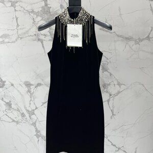 Alexander McQueen heavily sequined beaded velvet gown